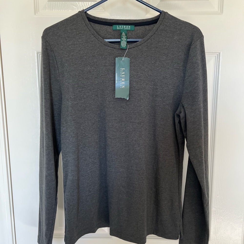 Ralph Lauren greenish grey Long Sleeve Tee size xl